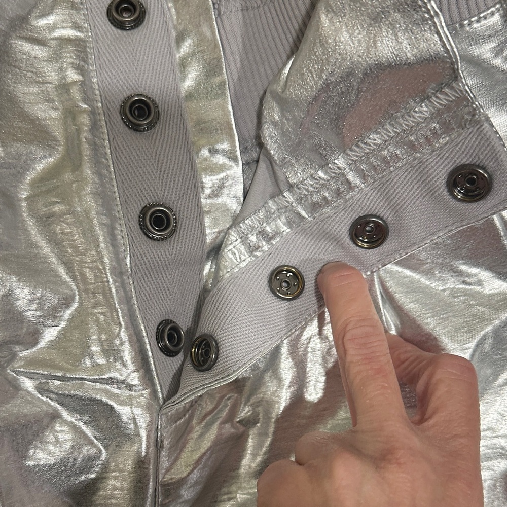 Free People Movement Mesmerize Me Shine Pants Silver - Picture 4 of 8